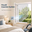 Magnetisch Insectenhor 120 x 100 cm – Zelf Op Maat Te Knippen – Horraam Zonder Boren – Herbruikbaar – Voor Draai- en Schuiframen – Grijs