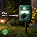 Ultrasone Kattenverjager op Zonne-energie – Dierenverjager met Bewegingssensor – Marterverjager – Waterdicht IP44 – Verjaagt Katten, Marters, Konijnen en Ongedierte