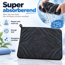 Microvezel Droogdoek Auto 60 x 40 cm - Autodroogdoek - Poetsdoek voor Auto, Lak & Glas - Zwart
