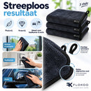 Microvezel Droogdoeken 60 x 40 cm – 3 Stuks – Autodroogdoek – Absorberende Microvezeldoek voor Auto, Lak, Glas & Ramen – Zwart