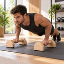 Houten Parallettes Set van 2 – Push Up Bars & Opdruksteunen – Voor Calisthenics, Handstand en L-Sit – Antislip – Massief Hout