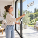 Raamwisser met Telescopische Steel – 2-in-1 Raamreiniger met Microvezel Inwasser – Uitschuifbaar 87-145 cm – 30 cm Wisser – Draaibare Kop