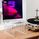LP Opbergsysteem - Wit - Elpee Opbergrek - Platenrek van Metaal - Opbergrek LP - Vinyl OpbergSysteem - 50 tot 60 Platen - Bordenstandaard