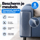 Anti Krab Vellen Kat – 8 XXL Meubelbeschermers – 43,2 x 30,5 cm – Transparante Zelfklevende Krabfolie – Op Maat te Knipp