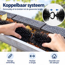 Marterborstel & Dakgootborstel 9 Meter – Marterwering voor Dak en Dakgoot – Bladvanger – 9x 100 cm – Ø 9 cm – Inclusief 