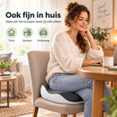 Ergonomisch Zitkussen met Traagschuim – Stoelkussen met Uitsparing – Voor Bureaustoel, Auto & Eetkamerstoel – 44 x 38 x 