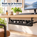 Kabelgoot Bureau – Verstelbare Kabelmanagement Tray 40-78 cm – Kabelbak Onder Bureau Zonder Boren – Met Klembevestiging 