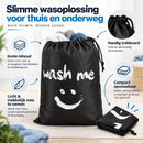 Waszak Groot – 92 x 61 cm – Opvouwbare Wasmand met Trekkoord – Grote Wasgoedzak voor Kleding, Handdoeken & Beddengoed – 