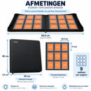 Toploader Binder – Verzamelmap voor 288 Trading Cards – 9 Vaks Kaartenmap – Geschikt voor Toploaders – Met Ritssluiting 