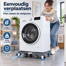 Verstelbare Wasmachine Onderzetter met Wielen – 42 tot 75 cm – Verrijdbare Wasmachine Verhoger – Met Rem, Stelpoten & An