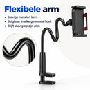 Telefoonhouder Bureau met Flexibele Arm – Telefoon- & Tablethouder met Tafelklem – 76 cm Verstelbare Arm – Voor Bed, Bur
