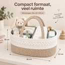 Luiermand voor Commode – Baby Organizer met Uitneembare Vakken – Commodemandje met Handvatten – 36 x 22 x 18 cm – Opberg
