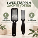 Eeltvijl Voeten Set – 2-Delige Voetvijl voor Eelt – Grove RVS Eeltverwijderaar & Fijne Voetvijl – Voor Harde en Droge Hu