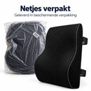 Lendensteun voor Bureaustoel & Auto – Rugkussen – Rugsteun met Memory Foam – Ademend Mesh – Verstelbare Banden – Voor Ka