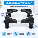 Wasmachine Verhoger Verstelbaar – Wasmachine Onderstel 40-65 cm – Hoogte 10-13 cm – Draagkracht 200 kg – Met Waterpas & 
