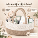 Luiermand voor Commode – Baby Organizer met Uitneembare Vakken – Commodemandje met Handvatten – 36 x 22 x 18 cm – Opberg