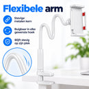 Telefoonhouder Bureau met Flexibele Arm – Telefoon- & Tablethouder met Tafelklem – 76 cm Verstelbare Arm – Voor Bed, Bur