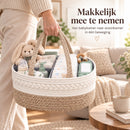 Luiermand voor Commode – Baby Organizer met Uitneembare Vakken – Commodemandje met Handvatten – 36 x 22 x 18 cm – Opberg