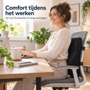 Lendensteun voor Bureaustoel & Auto – Rugkussen – Rugsteun met Memory Foam – Ademend Mesh – Verstelbare Banden – Voor Ka