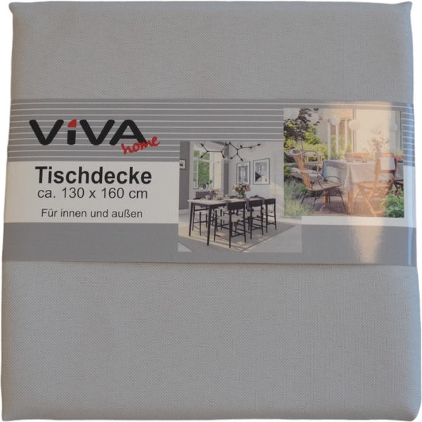Tischdecke - 130 x 160 cm - Hellgrau - Tischwäsche - Für den Innen- und Außenbereich geeignet - Tischdecke - Tischtuch - Tischdecke
