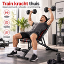 Verstelbare Fitnessbank – Opvouwbare Trainingsbank voor Thuis – Halterbank met Verstelbare Rugleuning – Incline & Flat B