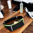 Hardloopband - Loopvest - Zwart - Sport Heupband - Hardloop Riem - Hardloopriem met Smartphone houder - Running belt