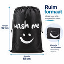 Waszak Groot – 92 x 61 cm – Opvouwbare Wasmand met Trekkoord – Grote Wasgoedzak voor Kleding, Handdoeken & Beddengoed – 