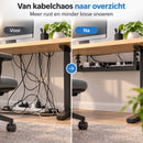 Kabelgoot Bureau – Verstelbare Kabelmanagement Tray 40-78 cm – Kabelbak Onder Bureau Zonder Boren – Met Klembevestiging 