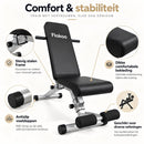 Verstelbare Fitnessbank – Trainingsbank voor Thuis – Incline & Flat Bench – Halterbank met Beenrollen – Opvouwbare Worko