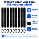 Marterborstel & Dakgootborstel 9 Meter – Marterwering voor Dak en Dakgoot – Bladvanger – 9x 100 cm – Ø 9 cm – Inclusief 