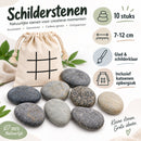 Schilderstenen 10 Stuks – Natuurlijke Keien om te Beschilderen – 7 tot 12 cm – Stenen voor Knutselen & Decoreren – Inclu