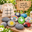 Schilderstenen 10 Stuks – Natuurlijke Keien om te Beschilderen – 7 tot 12 cm – Stenen voor Knutselen & Decoreren – Inclu