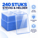Toploaders Trading Cards – 240 Stuks – Transparante Hardcase Kaarthouders – 7,5 x 10,3 cm – Beschermhoes voor Verzamelka