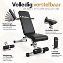 Verstelbare Fitnessbank – Trainingsbank voor Thuis – Incline & Flat Bench – Halterbank met Beenrollen – Opvouwbare Worko