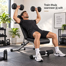 Verstelbare Fitnessbank – Trainingsbank voor Thuis – Incline & Flat Bench – Halterbank met Beenrollen – Opvouwbare Worko
