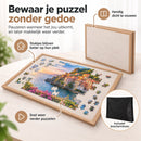 Opvouwbaar Puzzelbord voor 1000 Stukjes – Puzzelmat & Puzzelplaat 80 x 60 cm – Draagbaar Puzzelbord met Beschermhoes – A