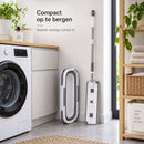 Dweilset met Emmer – Vlakmop met Opvouwbare Emmer – 360° Draaibare Mop – Telescopische Steel 127 cm – Inclusief 2 Microv