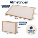 Opvouwbaar Puzzelbord voor 1000 Stukjes – Puzzelmat & Puzzelplaat 80 x 60 cm – Draagbaar Puzzelbord met Beschermhoes – A