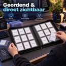 Toploader Binder – Verzamelmap voor 288 Trading Cards – 9 Vaks Kaartenmap – Geschikt voor Toploaders – Met Ritssluiting 