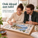 Opvouwbaar Puzzelbord voor 1000 Stukjes – Puzzelmat & Puzzelplaat 80 x 60 cm – Draagbaar Puzzelbord met Beschermhoes – A