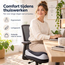 Ergonomisch Zitkussen met Traagschuim – Stoelkussen met Uitsparing – Voor Bureaustoel, Auto & Eetkamerstoel – 44 x 38 x 