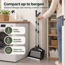 Bezem met Stofblik en Lange Steel – Bezem en Blik Set – Telescopisch & Zelfreinigend – Staande Stoffer en Blik – Voor Ha