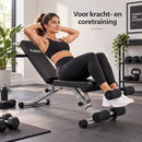 Verstelbare Fitnessbank – Trainingsbank voor Thuis – Incline & Flat Bench – Halterbank met Beenrollen – Opvouwbare Worko