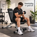 Verstelbare Fitnessbank – Trainingsbank voor Thuis – Incline & Flat Bench – Halterbank met Beenrollen – Opvouwbare Worko