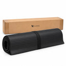 Kabelmat voor Vloer – Kabelbeschermer voor Laadkabel & Verlengsnoer – Oprolbare Kabelbrug – 3 mm Dik – Zwart – 120 X 40 