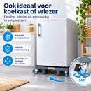 Verstelbare Wasmachine Onderzetter met Wielen – 42 tot 75 cm – Verrijdbare Wasmachine Verhoger – Met Rem, Stelpoten & An