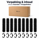 Marterborstel & Dakgootborstel 9 Meter – Marterwering voor Dak en Dakgoot – Bladvanger – 9x 100 cm – Ø 9 cm – Inclusief 