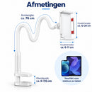 Telefoonhouder Bureau met Flexibele Arm – Telefoon- & Tablethouder met Tafelklem – 76 cm Verstelbare Arm – Voor Bed, Bur