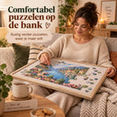 Opvouwbaar Puzzelbord voor 1000 Stukjes – Puzzelmat & Puzzelplaat 80 x 60 cm – Draagbaar Puzzelbord met Beschermhoes – A