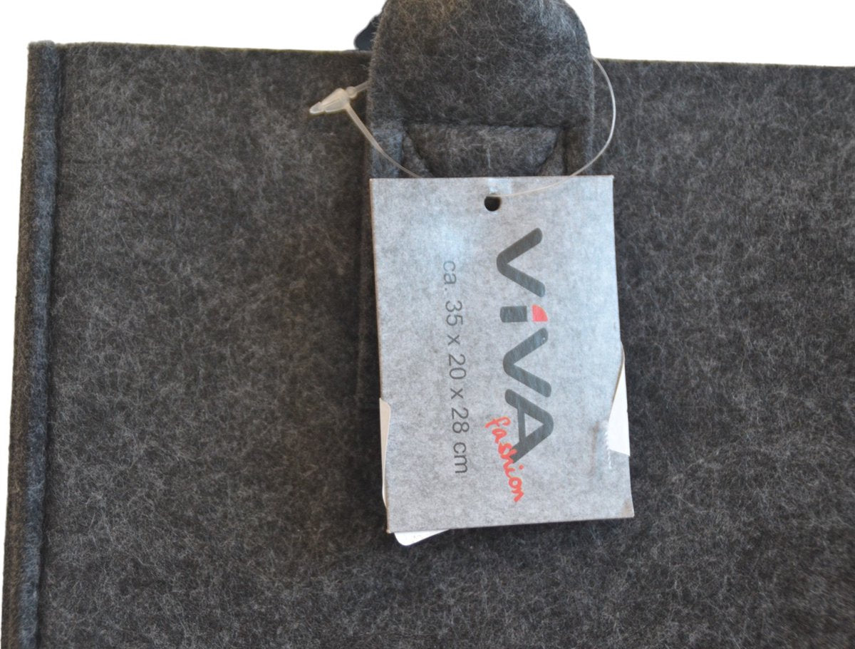 Einkaufstasche Filz Schwarz 35 x 20 x 28 cm Filztasche Stabile